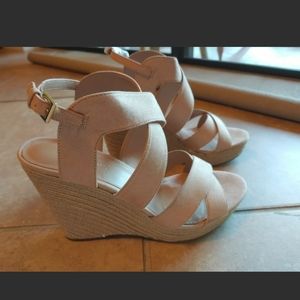 BCBGeneration Wedge Microsuede Espadrilles, Size 9